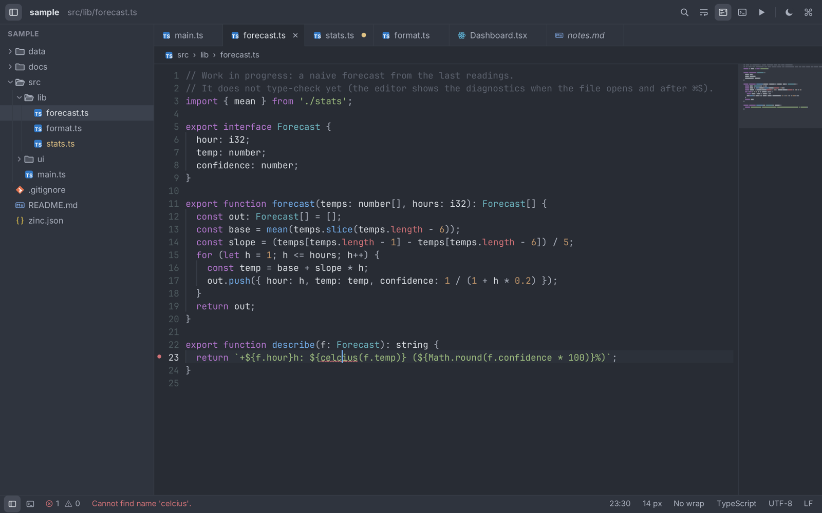 A code editor, Zed style